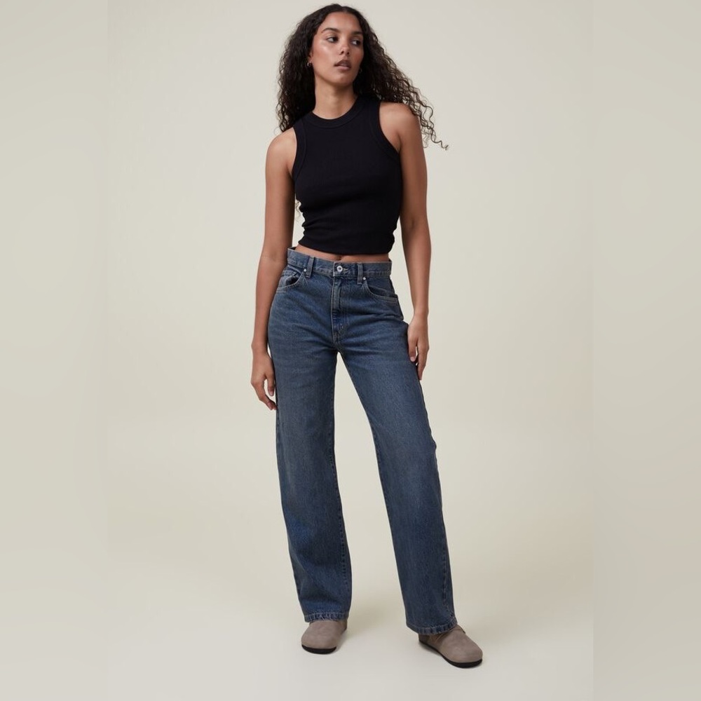 Cotton:On NWT Medium Wash Loose Straight Jean US Size 8